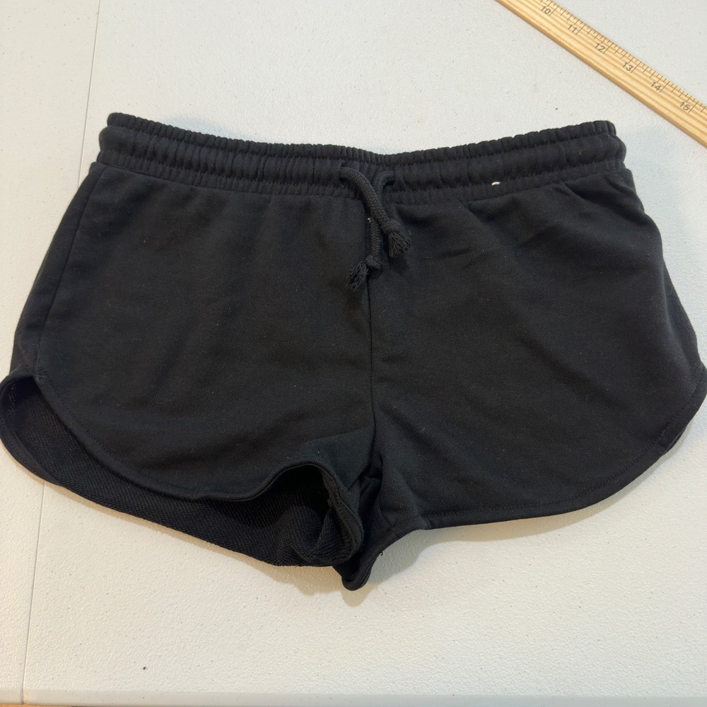 Primark Lounge Shorts Black Cotton Blend Solid XS